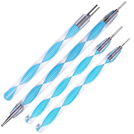 JUYA Quilling Slotted Tools with Stainless Steel Head (Blue, Set of 4)