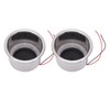 2PCS Luminous Cup Holder 304 Stainless Steel 8 LEDs Draining