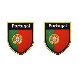 2PCS 2026 World Football Cup National Team Iron On Patch Applique Decorations Gifts Memorabilia (Portugal)