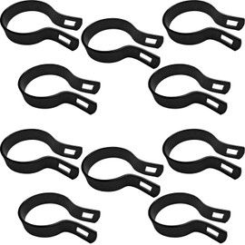 1-7/8" Brace Band for Chain Link Fence - Use for 1-7/8" Outside Diameter Post/Pipe - Black Powder Coated Chain Link Brace Band (10 Pack)