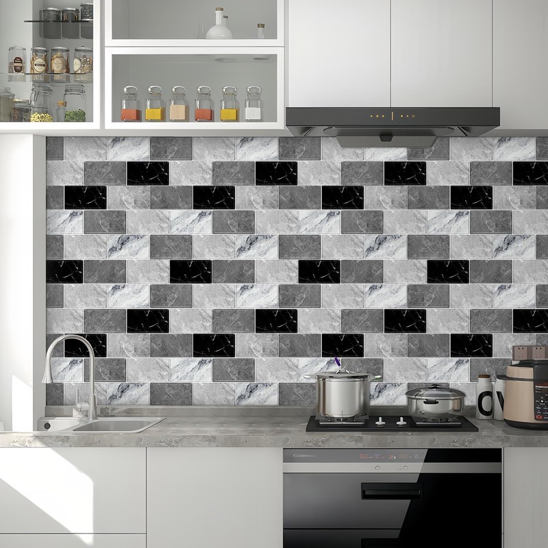 BSABSAQAA 10 Sheets Peel and Stick Backsplash for Kitchen 12"X12"