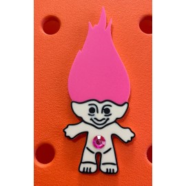 Studio Sea Designs Pink Retro Troll Bogg Charm-70's Bogg Charm-Vintage Toy Bogg Bit-New!