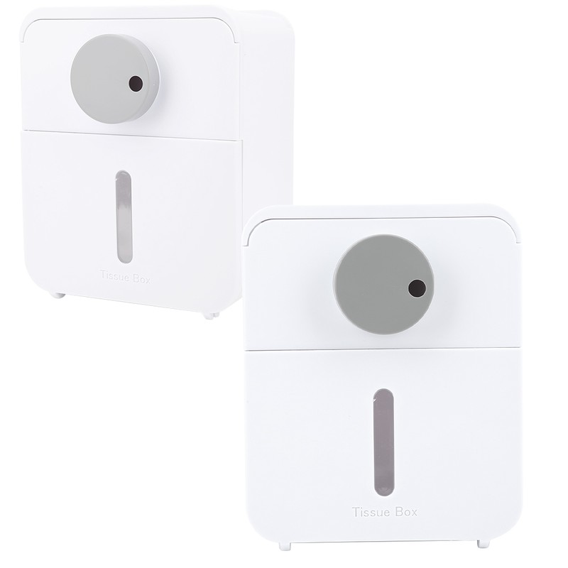 Waterproof WallMounted Toilet Roll Paper Rack Holder with Top Shelf