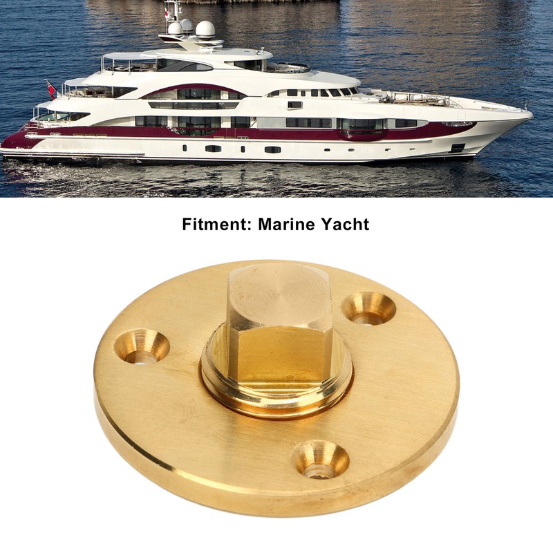 Boat Drain Plug 2 Inch With Brass Plug Oval Marine