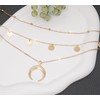 Wovanoo Layered Necklaces for Women Pendant Chain Necklaces Multilayer Stackable