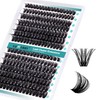 Individual Eyelashes, 80D/100D DIY Cluster Eyelashes, 0.07 D Curl, 10-18