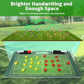 R2Depot Magnetic Coach Marker Boards, Dry Erase Double-Sided Coach Lineup Clipboard, Coaches Gift, Fit for Basketball, Football, Soccer, Baseball (Soccer)