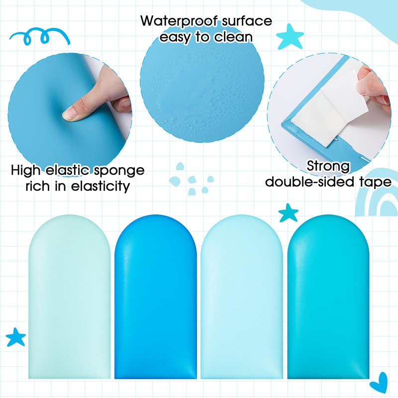 Jetec 4 Pcs Wall Padding for Kids with Autism Playroom