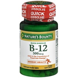 Nature’s Bounty Nature's Bounty B-12 500 mcg Quick Dissolve Tablets 100 EA