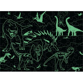 Ceaco - Glow in The Dark - Dinoland - 100 Piece Jigsaw Puzzle