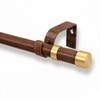 Wood Curtain Rods for Windows,1 Inch Boho Adjustable Window Curtain