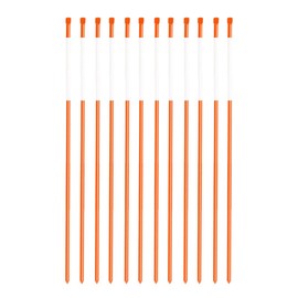 Reflective Driveway Markers, 4ft Tall Snow Stakes with 9” Reflective Tape - High and Easy Visibility at Night - Protect Your Car, SUV, or Truck - 12 Pack