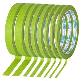 KALIONE Pinstripe Tape - 8 Rolls, 1/8, 1/4, 1/2 inch, Green, Pinstriping, Paint, Wall, DIY, Auto