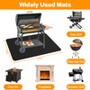 Large Under Grill Mat, Fireproof Grill Pads for Outdoor Charcoal,