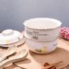 Swlthwen Ceramic Ramen Bowl with Lid Soup Bowls with Lid