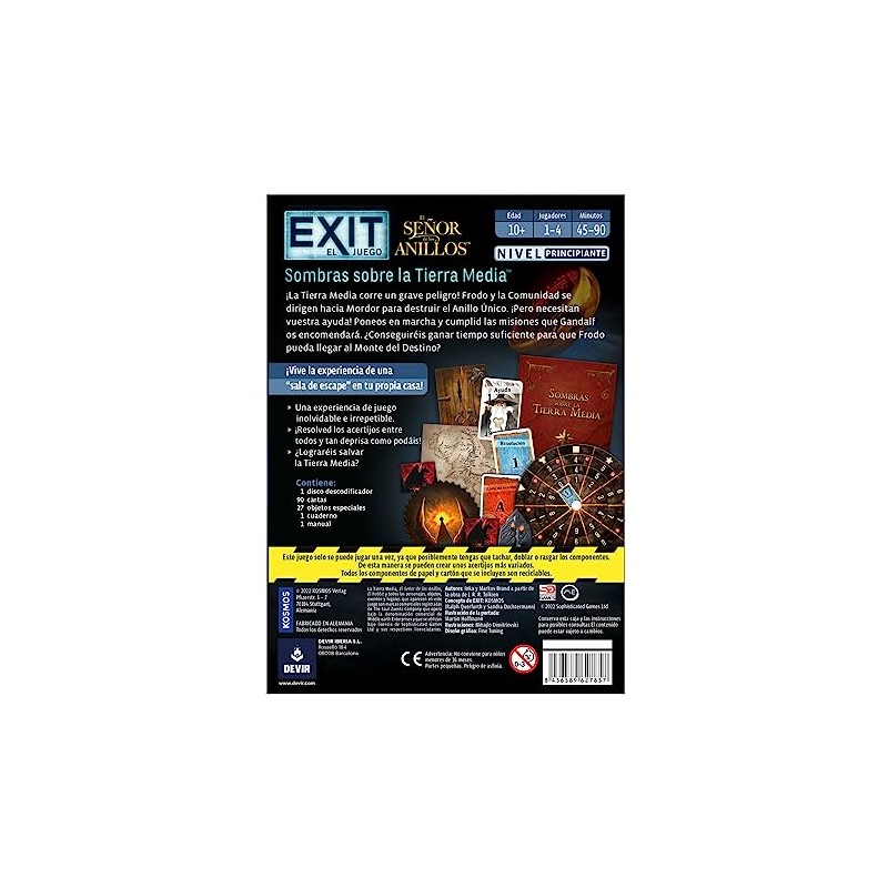 Exit Devir El Señor De Los Anillos Juego de Mesa