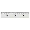 'Black Hearts And Arrows' 15cm (6 Inch) White Plastic Ruler