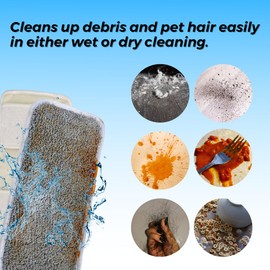 Reusable Mop Pads for Flash Speedmop Heavy Duty Microfibre Wet Dry Cleaning Mop Pad Machine Washable Up to 100x (Grey-4 Pack)