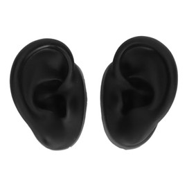 Modelo de Oreja de Silicona , Modelo de Práctica de Perforación de Oreja Multifuncional Realista para Exhibición de Joyería de Oreja (Negro)