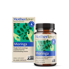 Motherlove Moringa (60 Liquid caps) Lactation Supplement to Support Breast Milk Supply—Non-GMO, Organic Herbs, Vegan, Kosher