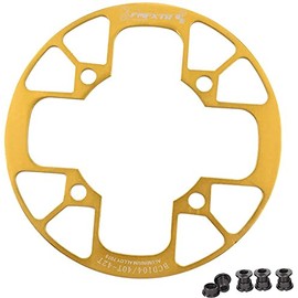UPANBIKE Mountain Bike Chainring Guard Protector 104BCD Aluminum Alloy Chainring Cover for Chainring Sprocket (Gold, 36T-38T)