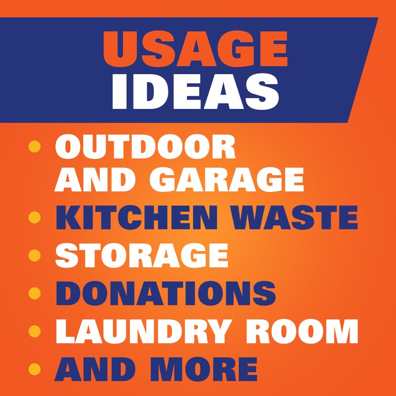 Hefty Ultra Strong Multipurpose Large Trash Bags, Black, Unscented, 30