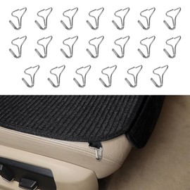 Lyxheth 20PCS Car Seat Cover Hooks, Car Seat Cover Clips, Metal Car Seat Cushion Fixing Hooks, Universal Car Seat Installation Hooks Auto Interior Accessories for Reinforce Car Seat Cushions (20PCS)