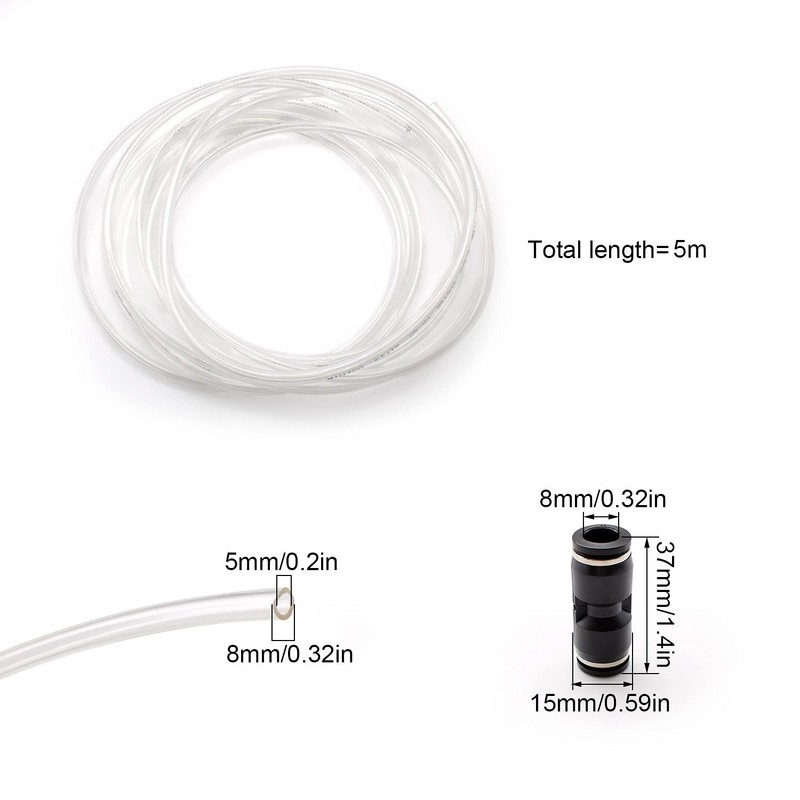SRJQXH Air Hose 8 mm Outer x 5 mm Inside,