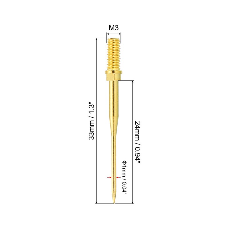 PATIKIL 4pcs 1mm Test Probe Pins Copper Multimeter Test Lead