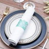 Paper Napkin Rings Rose Leaf,50 Pieces 3D Laser Cut Disposable
