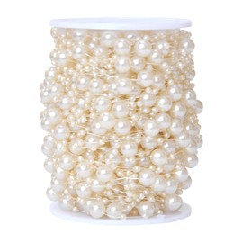 JVHLOV 30m Pearl Garland, Artificial Pearl Bead String for Wedding DIY