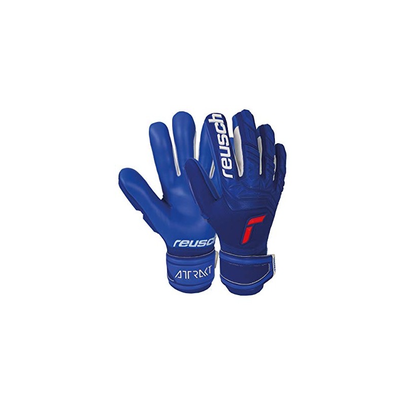 Reusch Attractive Freegel Unisex Goalkeeper Gloves Silver Deep Blue/Deep Blue