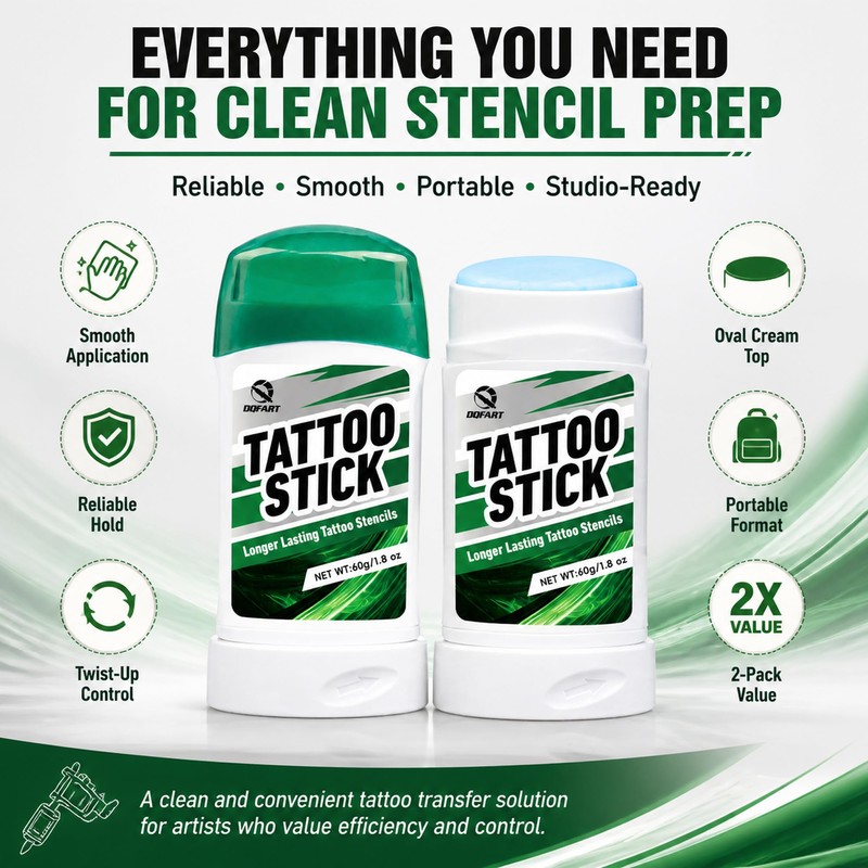 Tattoo Transfer Gel Stick, Stencil Cream 2 Pack 60g Each
