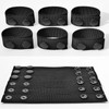 6 Pcs Tactical Nylon Duty Belt Keepers with Double Snaps,