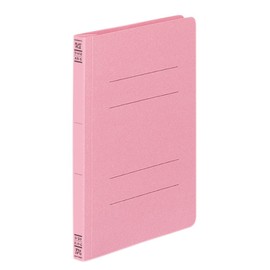 Kokuyo Flat File FU-V12P Resin Binder, Paper Cover, 2 Holes, A5, Holds 150 Sheets, Pink