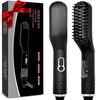 Beard Straightener for Men,Premium Heated Beard Brush w/Anti-Scald Feature,Beard Straightening