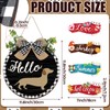 Glenmal 16 Pcs Seasonal Interchangeable Dachshund Door Welcome Sign Cute