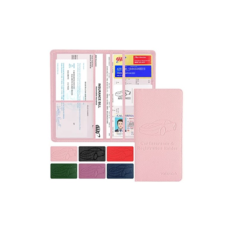 Valardoh Premium Car Document Holder in Pink