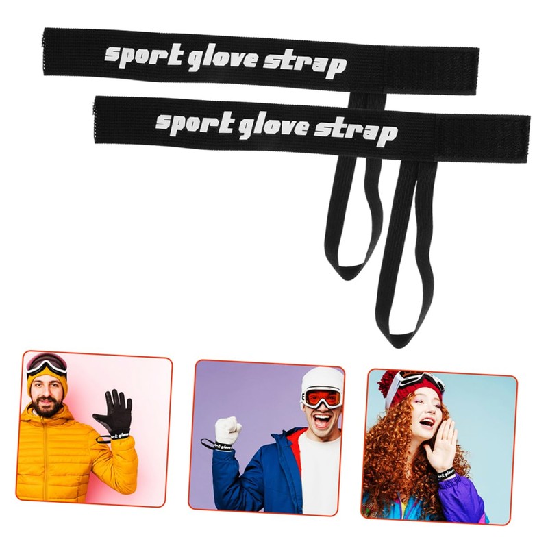 Outanaya 6pcs Portable Ski Glove Wrist Strap Durable Lost Safety