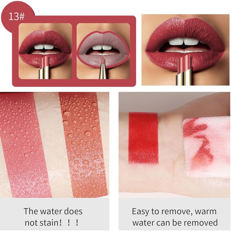 Lápiz Labial Y Delineador de Labios de Doble Punta 2