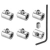 PATIKIL 6pcs 4mm Hole Wire Rope Clip Set 304 Stainless