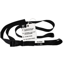 EZ-Xtend Pontoon Ladder Pull Up Strap Using Quick Release Buckle System - Made with Heavy Duty 4500 LB Breaking Strength 1" Black Polyester Webbing, 250 LB Quick Release Buckle, and Lifetime Thread