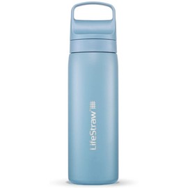 LifeStraw Go 2.0 Stainless Steel Water Filter Bottle 500ml, Icelandic Blue