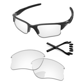 PapaViva Replacement Lenses & Rubber Kits for Oakley Half Jacket 2.0 XL OO9154 62mm Sunglass HD Clear Non-polarized