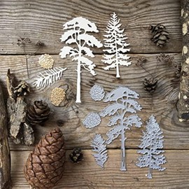 Trdxxx Pine Tree Dies for Card Making Merry Christmas Die Cuts Metal Cutting Dies Tree Embossing Dies for Scrapbooking