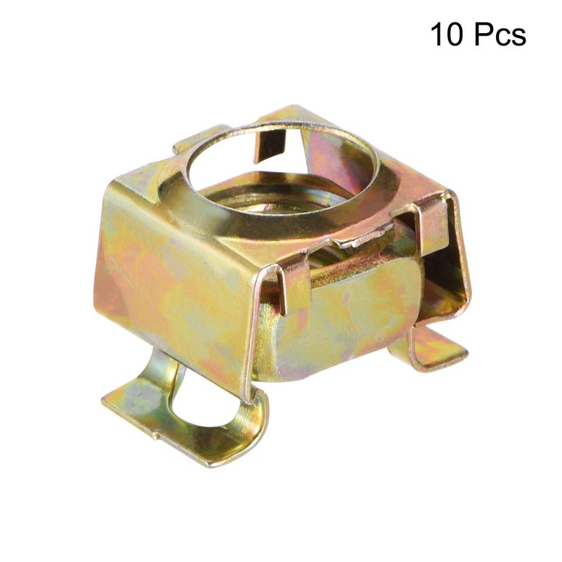 sourcing map M12 Cage Nuts for Server Rack Cabinet Carbon