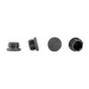 28mm Plastic End Caps, Black Round Tube Inserts, Pack of