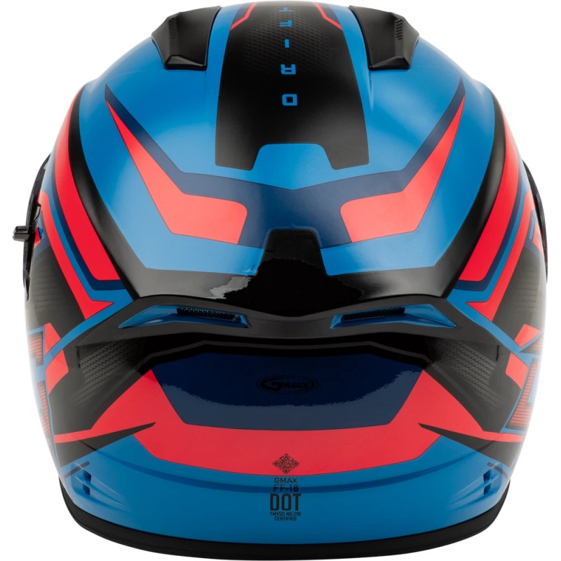 GMAX FF-18 DRIFT HELMET BLACK/BLUE/RED XL F11811217