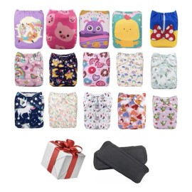 15 Pañales Ecológicos Alvababy Abs De Microfibra 10/5