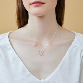 YAFEINI Horseshoe Necklace Sterling Silver Horse Pendant Necklace Horse Shoe Jewelry for Women Horse Lovers